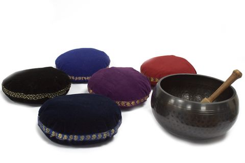 Singing Bowl Velvet Cushion - 16cm